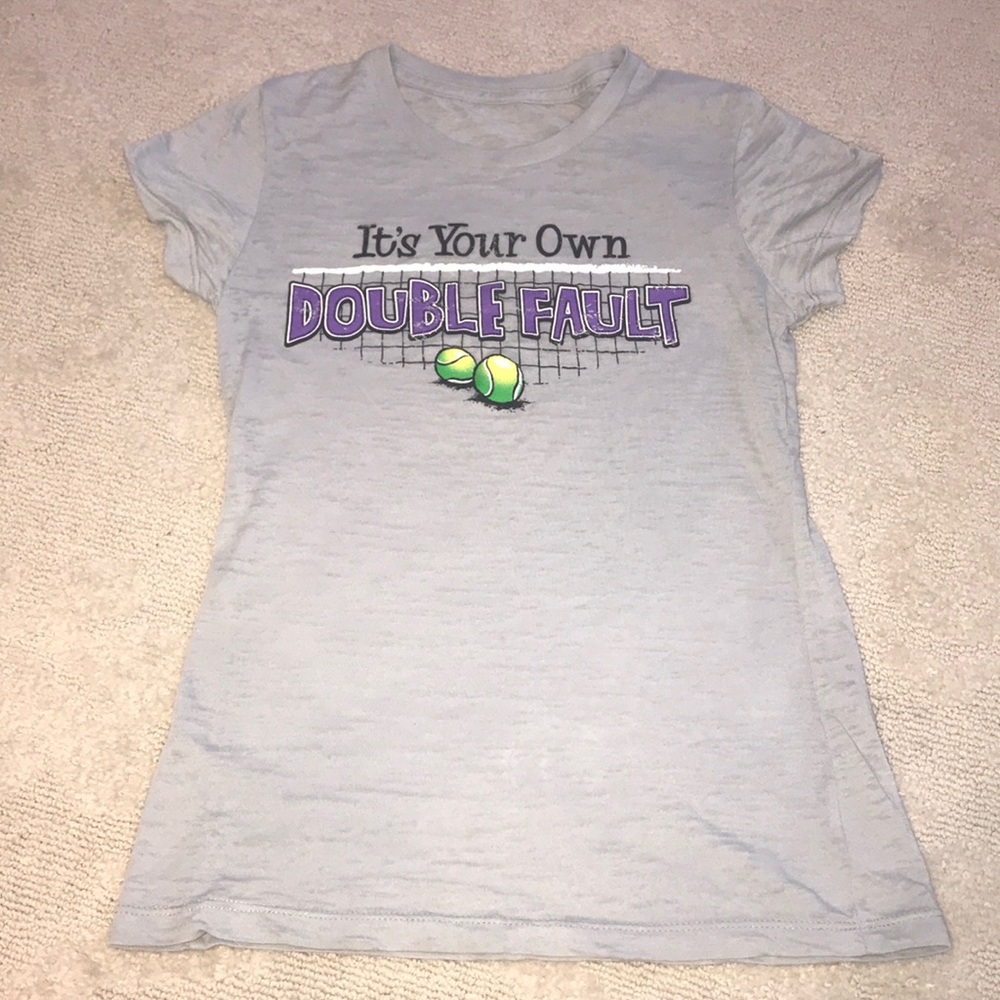 tennis t shirt burn out size small.  Fits tight